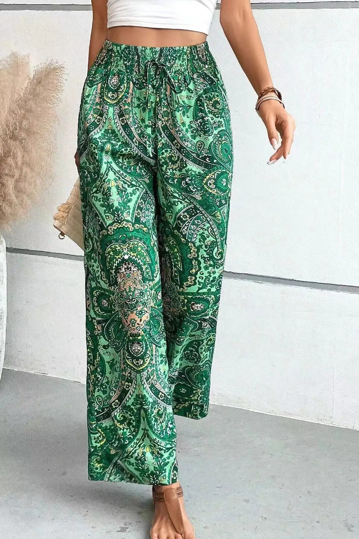 Olivia™ - Vintage Printed Wide Leg Pants