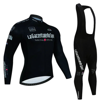 Professional Cycling Outfit with Long Sleeves