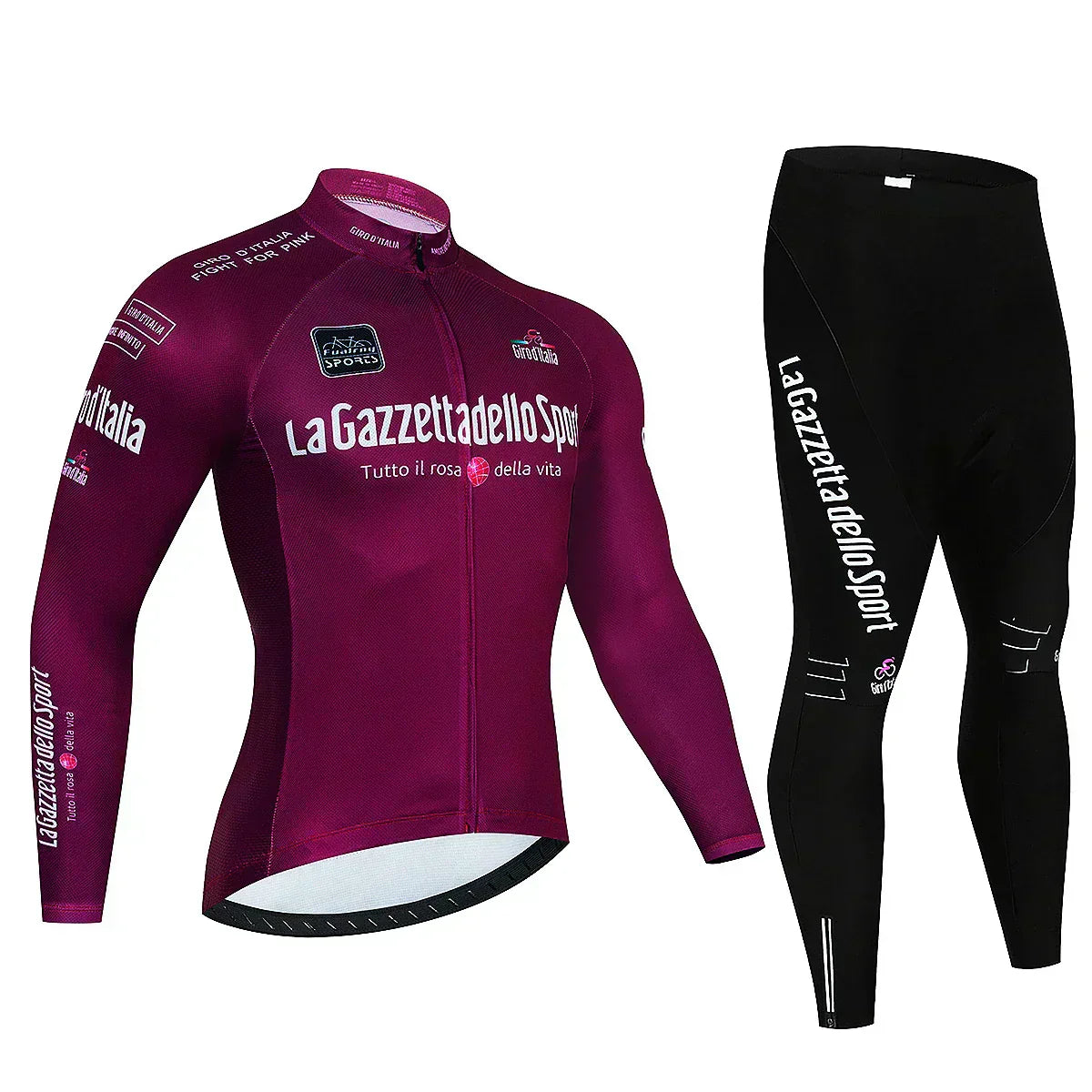 Professional Cycling Outfit with Long Sleeves