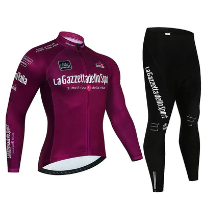 Professional Cycling Outfit with Long Sleeves