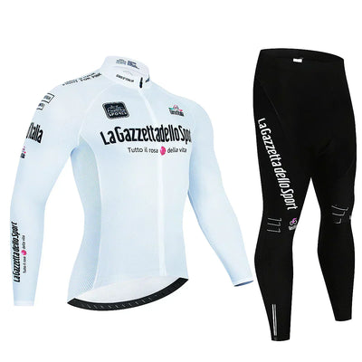 Professional Cycling Outfit with Long Sleeves