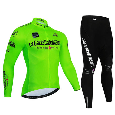 Professional Cycling Outfit with Long Sleeves