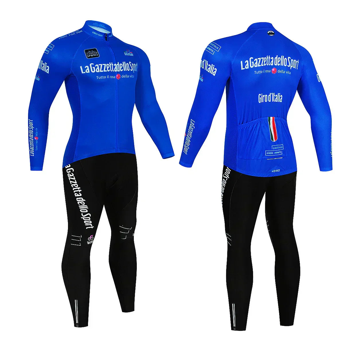 Professional Cycling Outfit with Long Sleeves