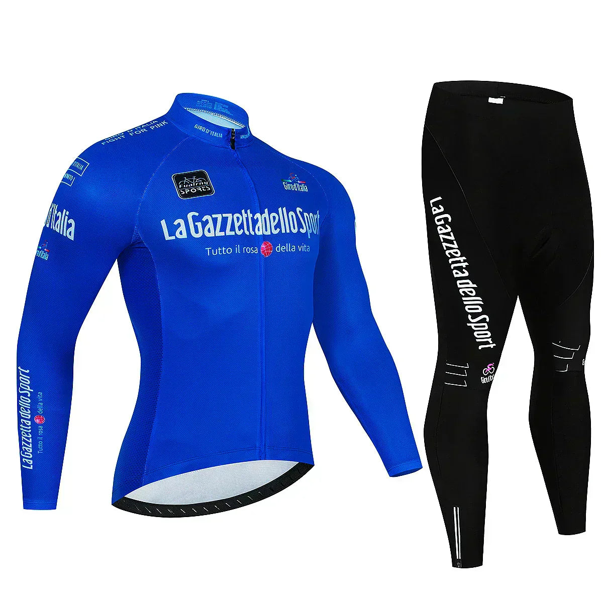 Professional Cycling Outfit with Long Sleeves