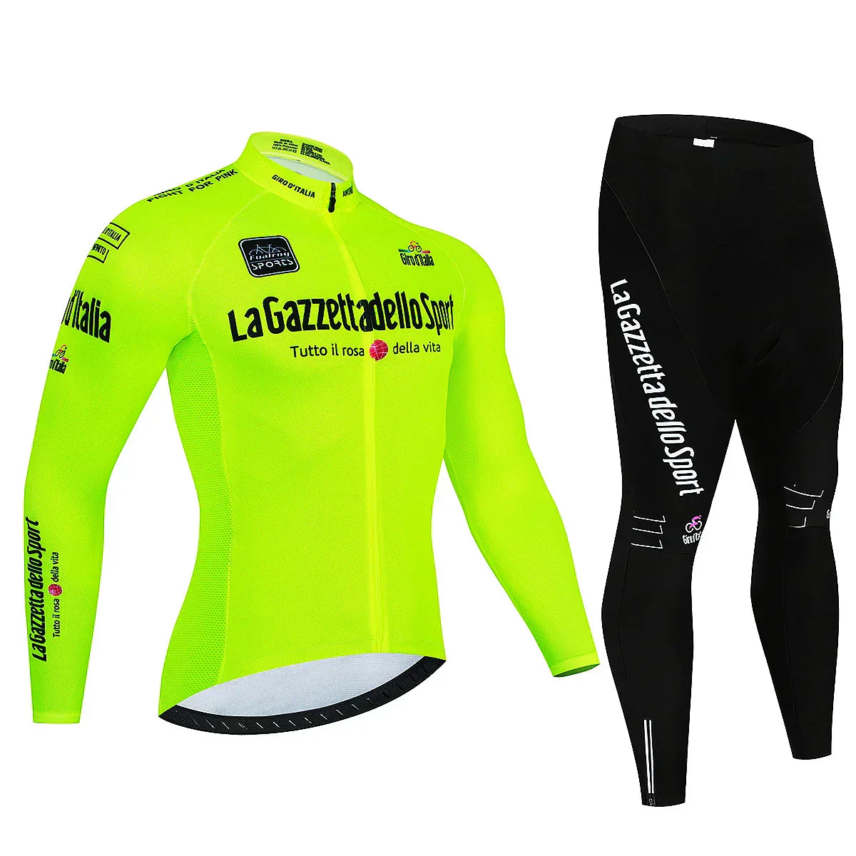 Professional Cycling Outfit with Long Sleeves