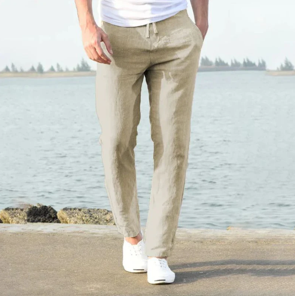 Christopher Casual Linen Trousers