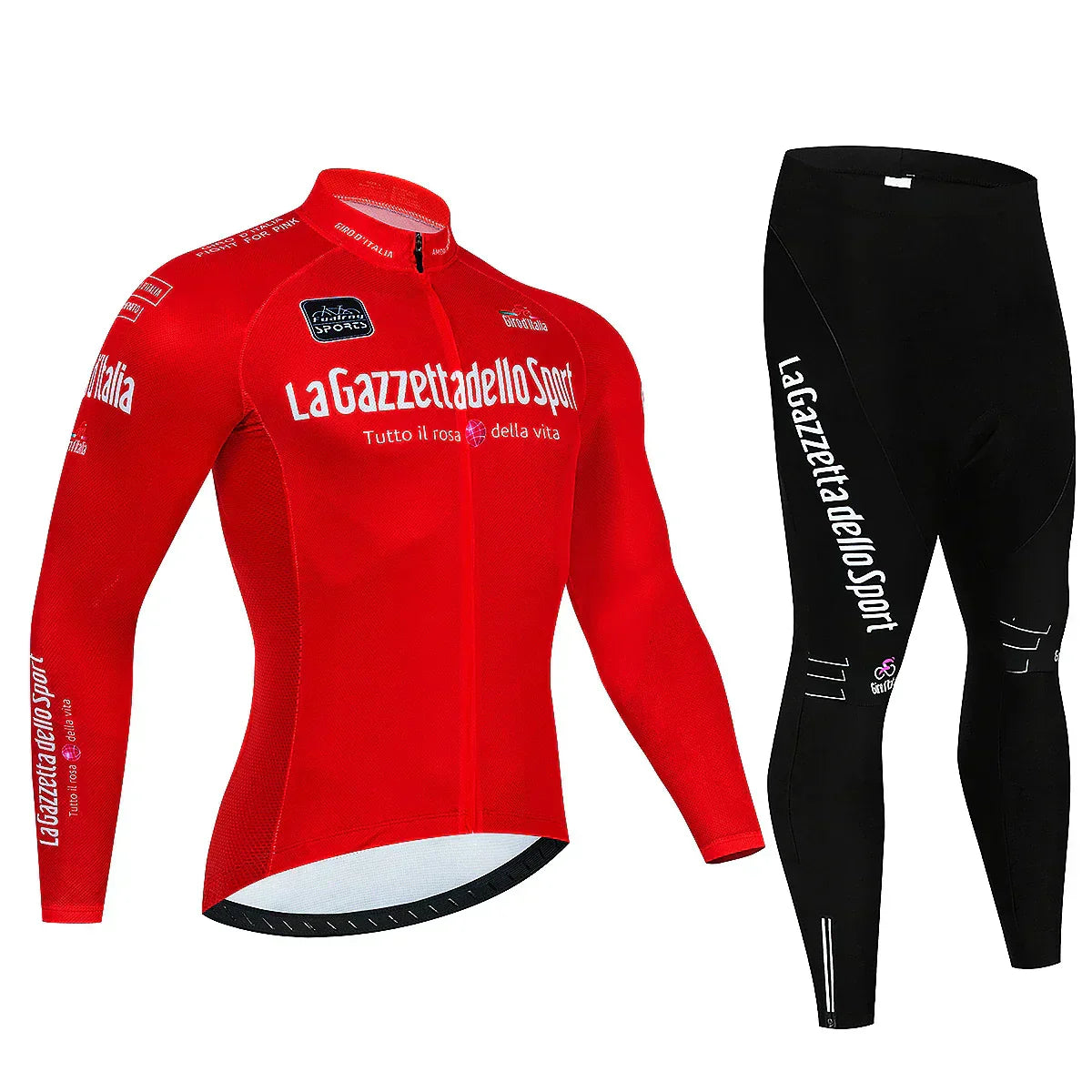 Professional Cycling Outfit with Long Sleeves