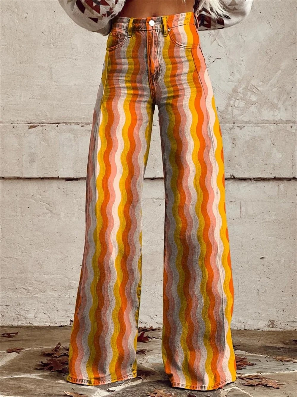 Lily™ - Multicolored Striped Wide Leg Pants Fashionable