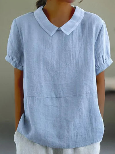 Amalie Relaxed Fit Collared Blouse