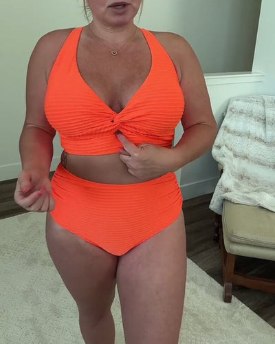 Relaxed Solid Color Triangle Bikini