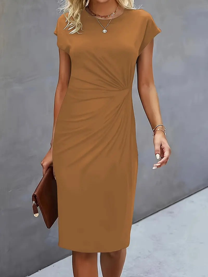 Queenie Casual Round Neck Dress