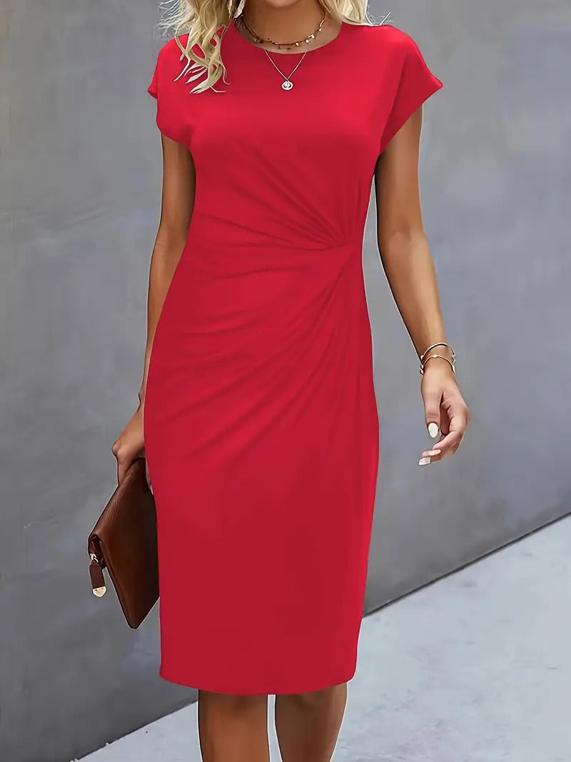 Queenie Casual Round Neck Dress