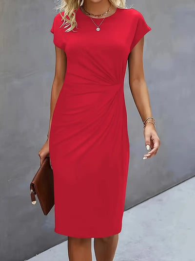 Queenie Casual Round Neck Dress