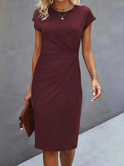 Queenie Casual Round Neck Dress