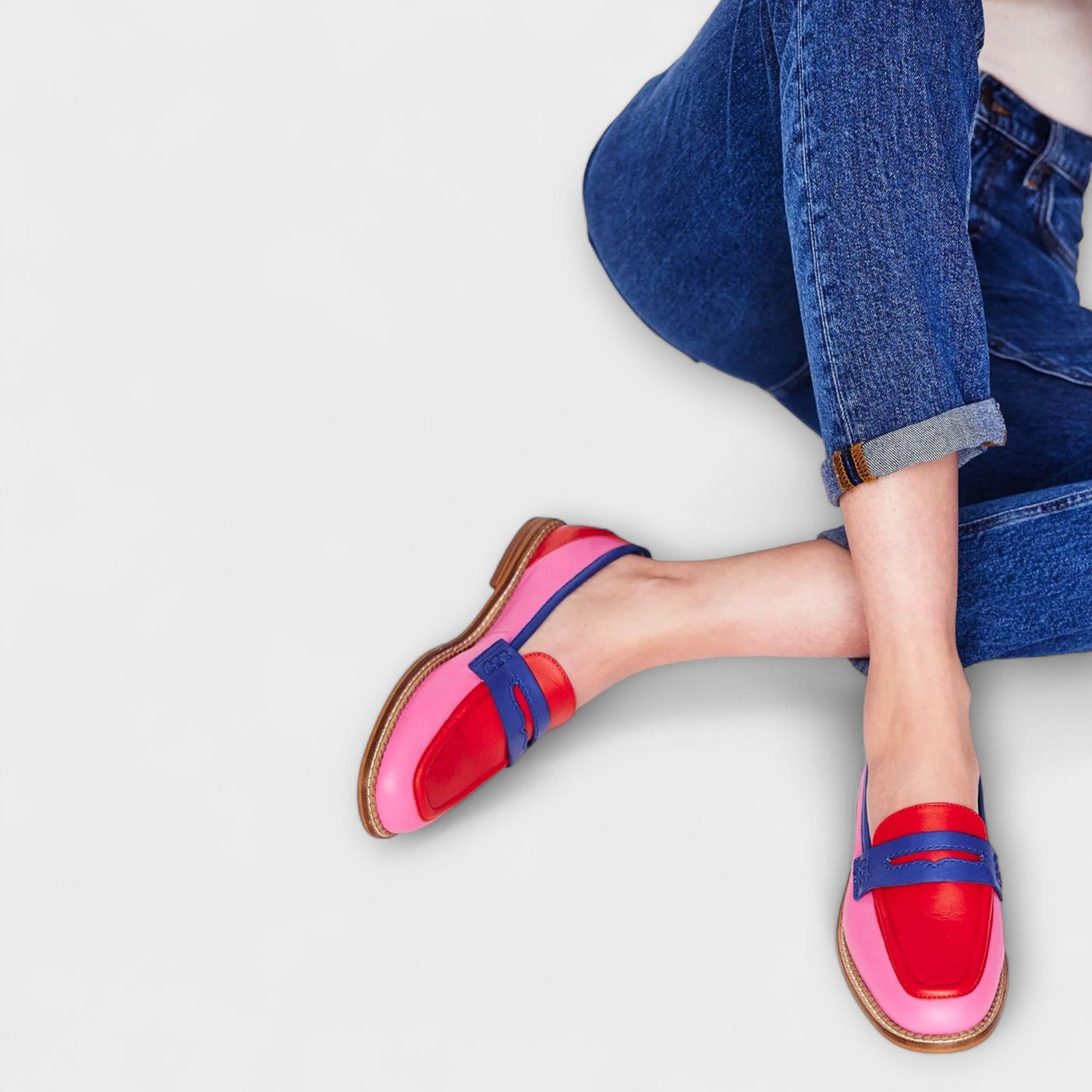 Marigold – Colourful patchwork with round toe