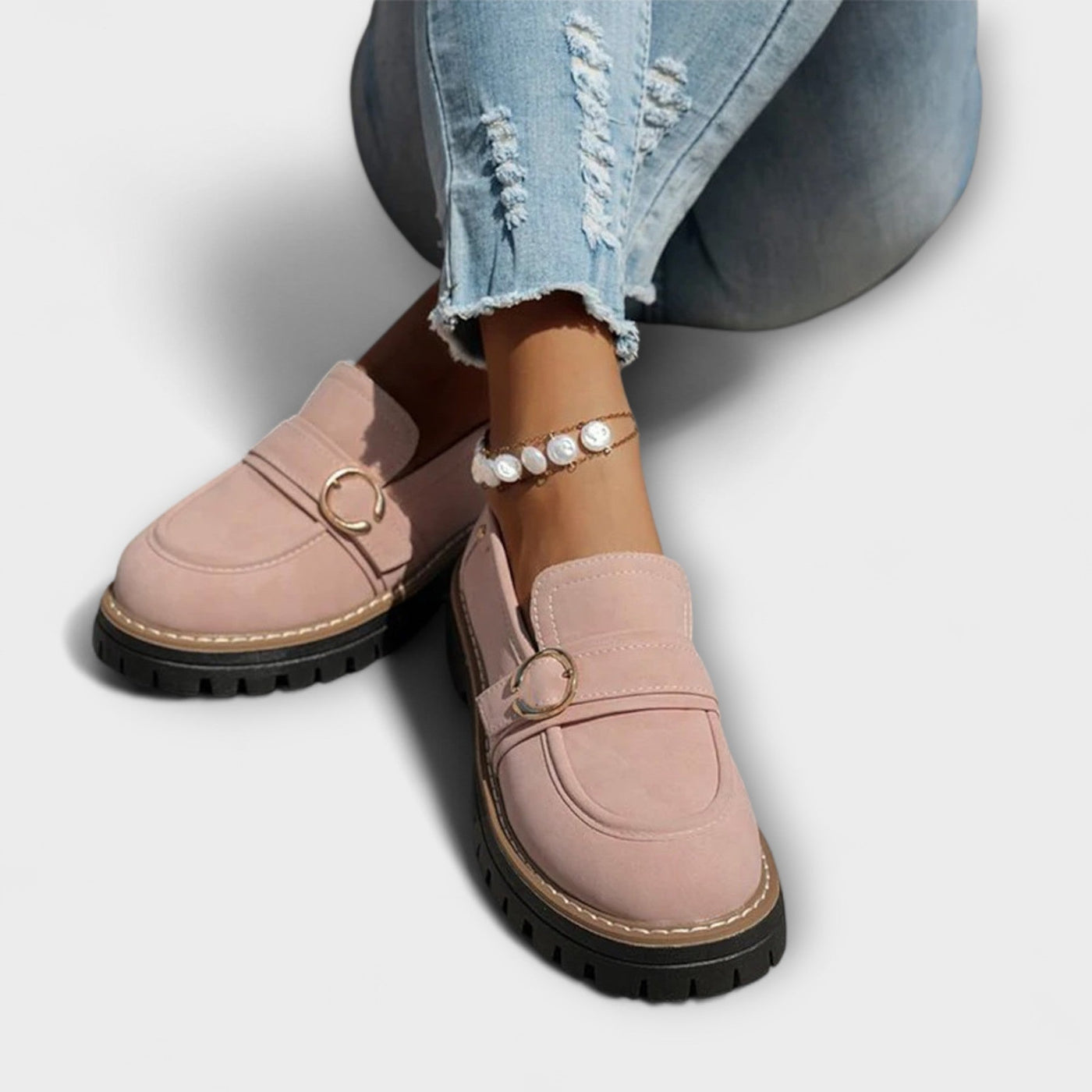 Lora – Casual Moccasins with Round Toe