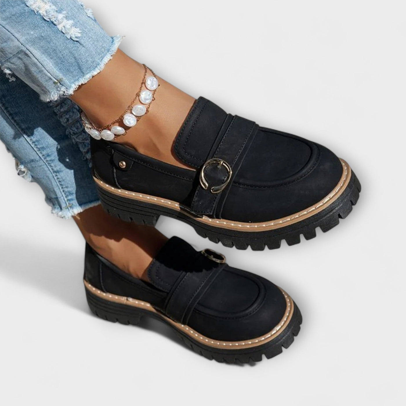 Lora – Casual Moccasins with Round Toe