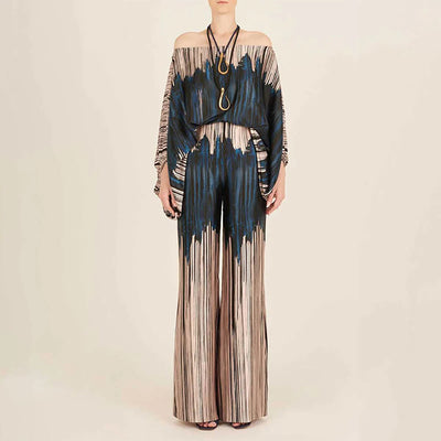 Casual Two-Piece Set with Abstract Print - Madeleine