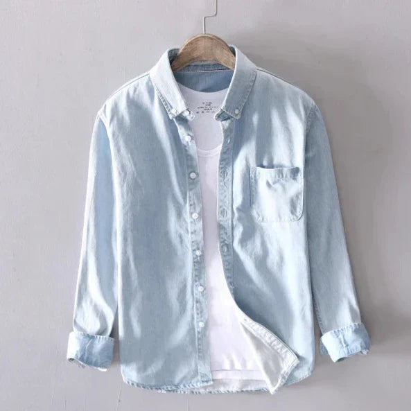 Men's Premium Denim Button-Up