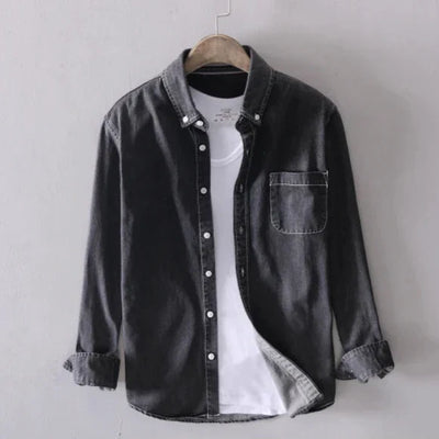 Men's Premium Denim Button-Up