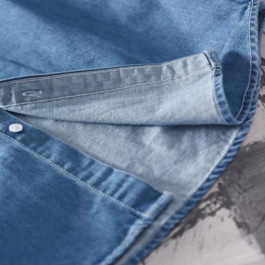Men's Premium Denim Button-Up