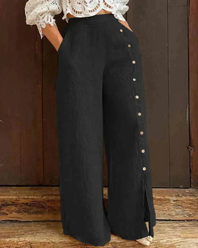 Hannah™ - Casual Wide Leg Pants in Plus Sizes