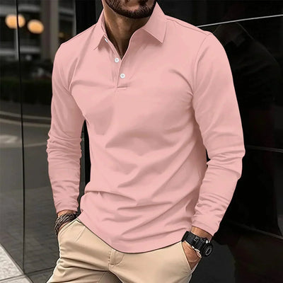 James Casual Long-Sleeve Polo