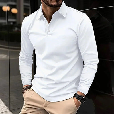 James Casual Long-Sleeve Polo