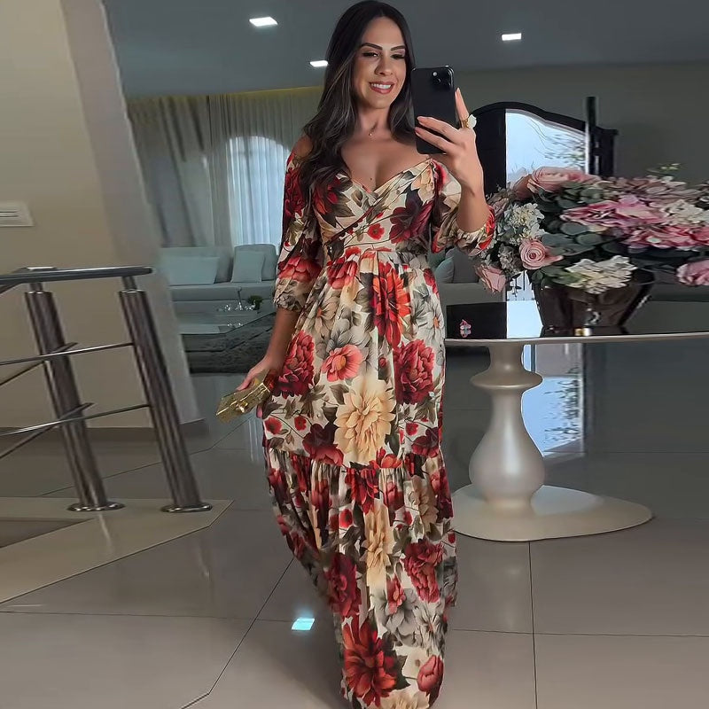 BlossomAura Maxi Dress