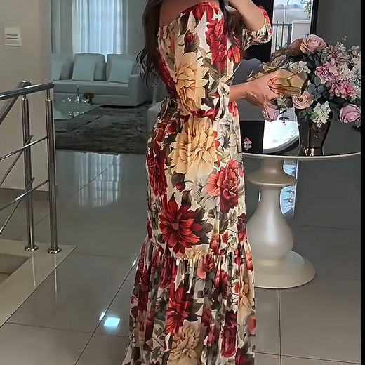 BlossomAura Maxi Dress