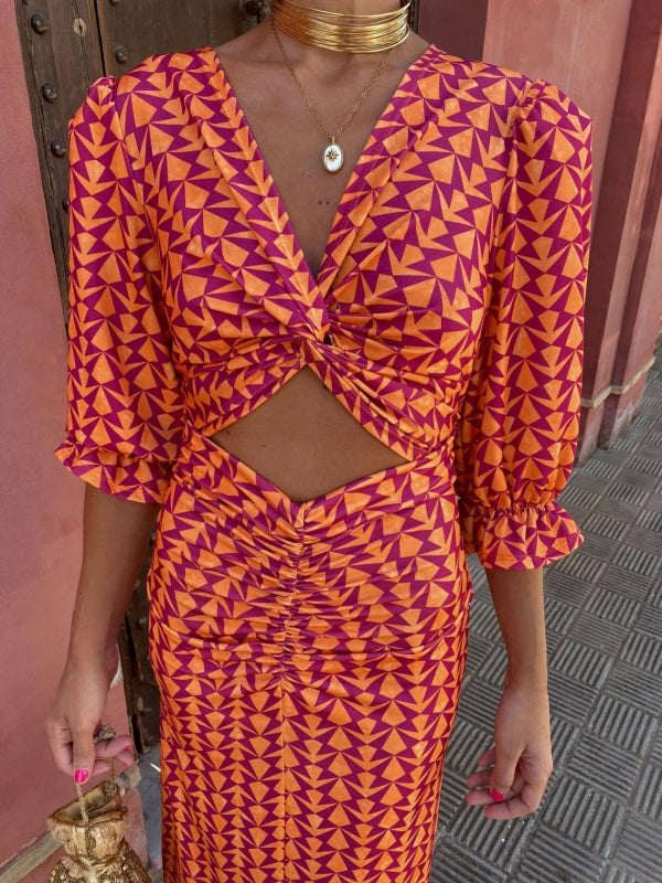 Lara™ | Summer Midi Dress – Bright, Flattering & Effortlessly Elegant