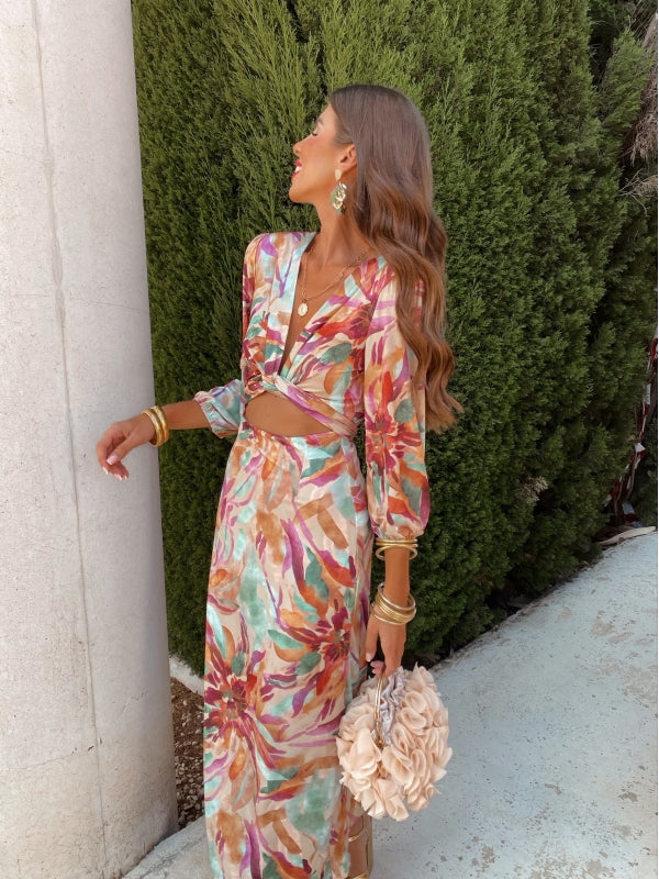 Florie™ | Elegant Cut-Out Midi Dress for Breezy Summer Days